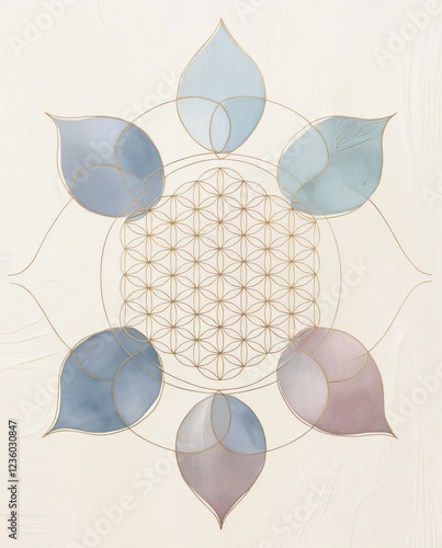 The Flower of Life pattern symbolizes spiritual enlightenment.