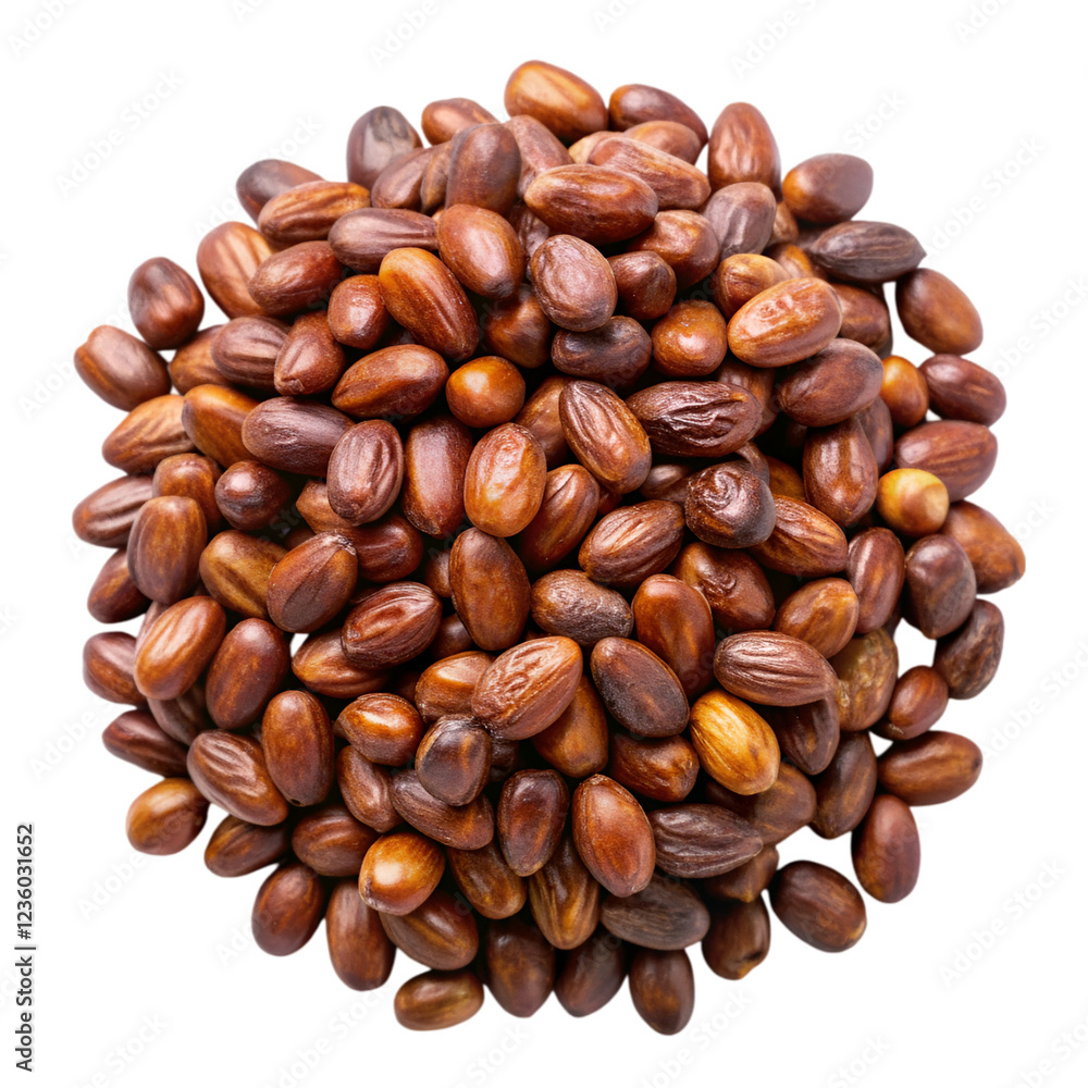 Pile of jojoba isolated on transparent background Pile of jojoba isolated on transparent background
