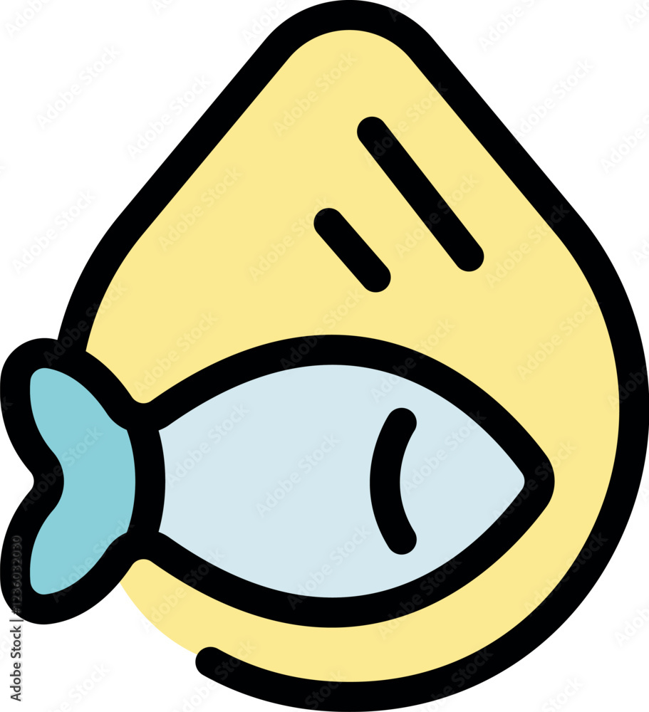 Fish oil drop icon representing omega 3 fatty acids, promoting healthy nutrition and wellness Fish oil drop icon representing omega 3 fatty acids, promoting healthy nutrition and wellness