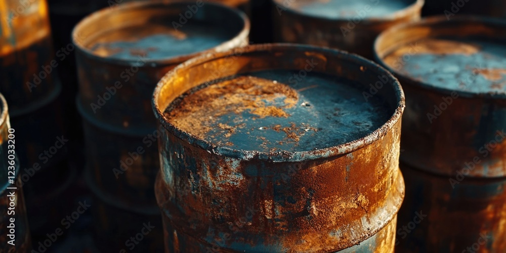 Rusty Metal Barrels Rusty Metal Barrels