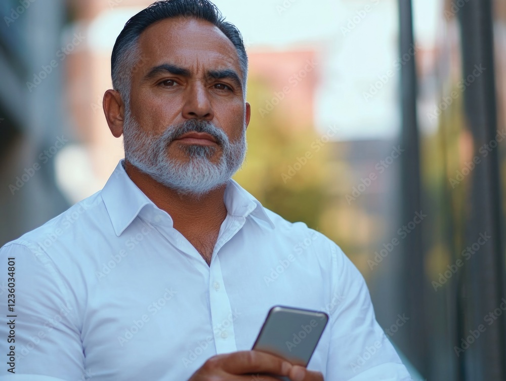 Professional Man with Beard in White Shirt Professional Man with Beard in White Shirt