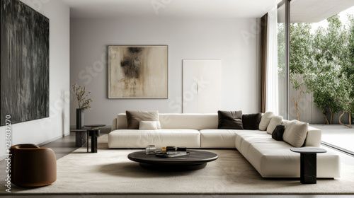 Wallpaper Mural Modern living room with minimalistic design and natural light in a contemporary home Torontodigital.ca