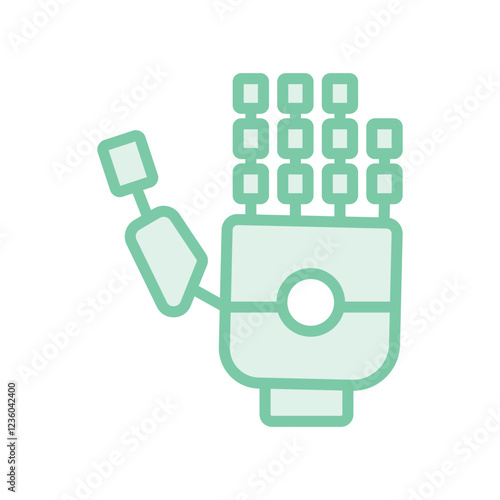 Robot Hand lineal color icon, vector, pixel perfect, illustrator file 
