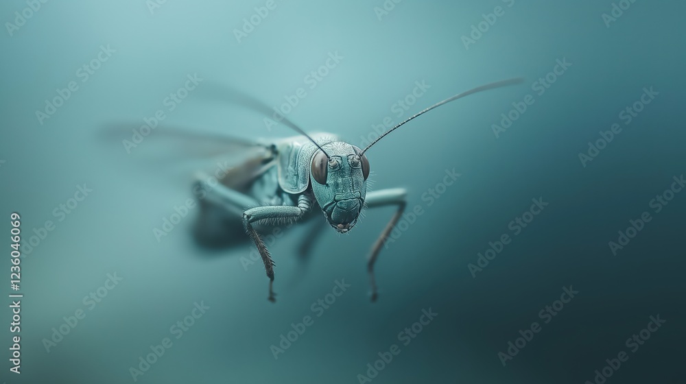 Speckled Blue Insect Macro Photography Teal Background Speckled Blue Insect Macro Photography Teal Background