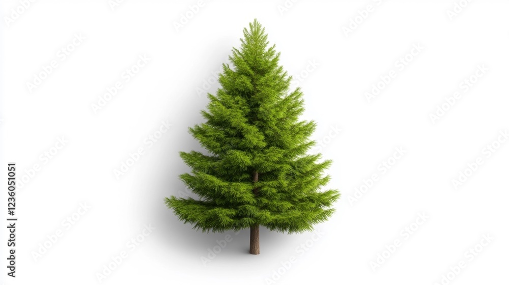 Redwood tree on white background. Generative AI Redwood tree on white background. Generative AI