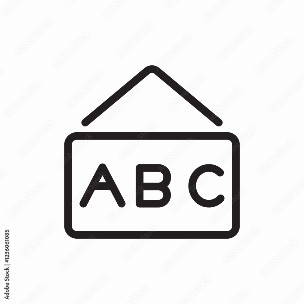 alphabet learning icon vector sign
alphabet learning icon vector sign