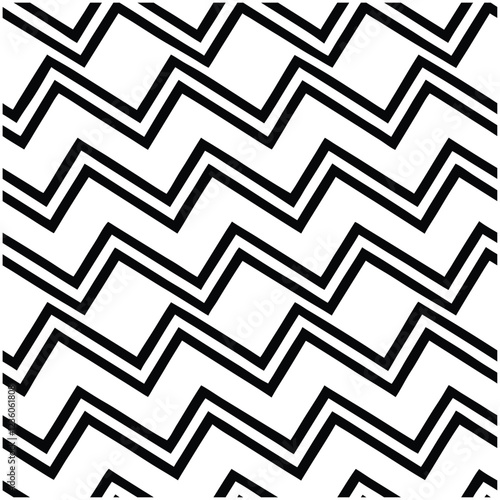 black and white zigzag seamless pattern vector. perfect for business brochures, cards, website templates, textiles, and modern graphic art. high-quality vector illustration.