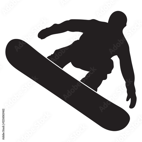 Snowboard Silhouette vector illustration