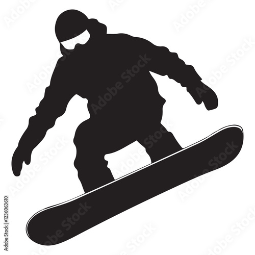 Snowboard Silhouette vector illustration