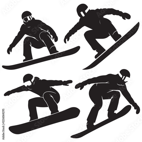 Snowboard Silhouette vector illustration