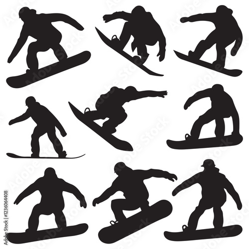 Snowboard Silhouette vector illustration
