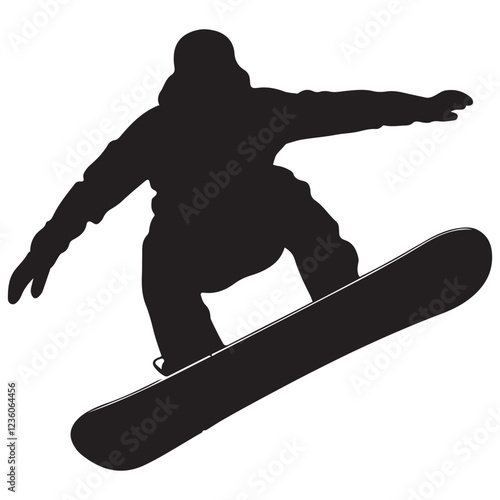 Snowboard Silhouette vector illustration