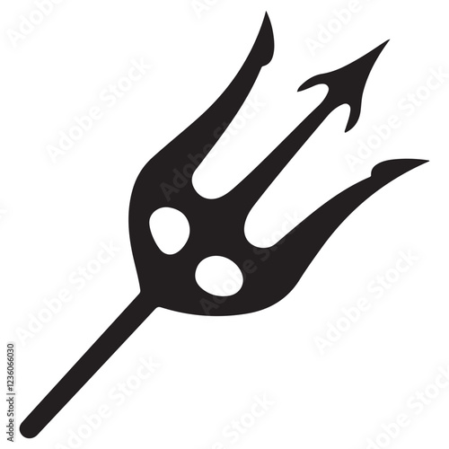 Trident Silhouette vector illustration