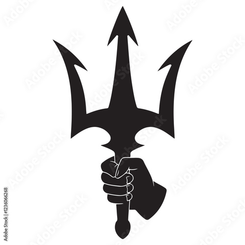 Trident Silhouette vector illustration