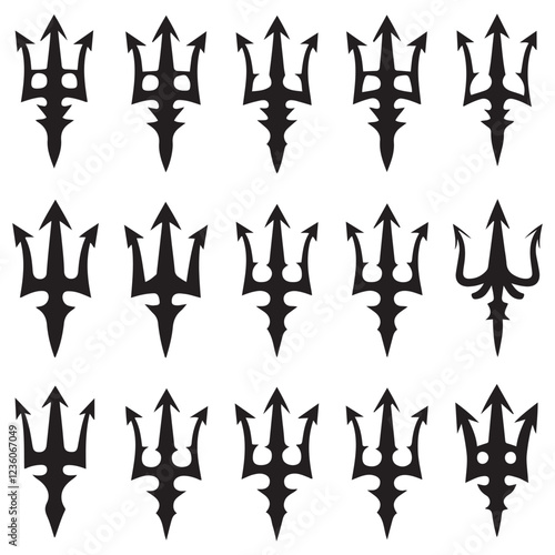 Trident Silhouette vector illustration