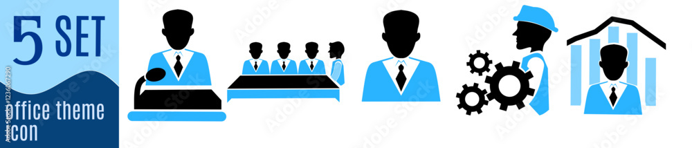 collection of office employee simple icons or logos vector illustration isolated sign symbols - Collection of high quality colored black style vector icons collection of office employee simple icons or logos vector illustration isolated sign symbols - Collection of high quality colored black style vector icons