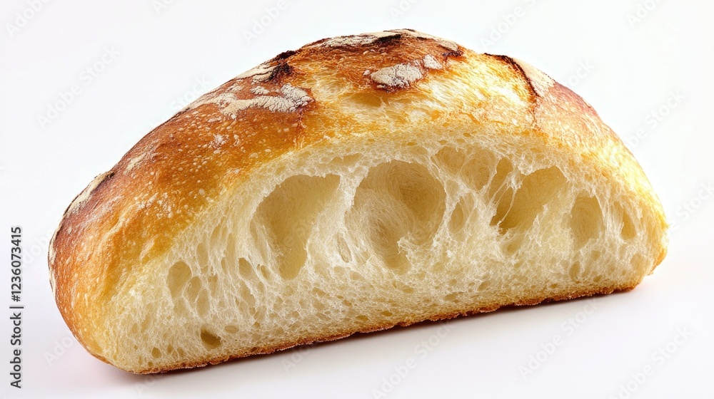 A single slice of bread photographed in a studio setting A single slice of bread photographed in a studio setting