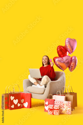 Young woman with credit car...