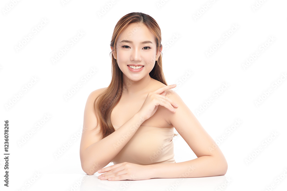 Beautiful young asian woman with clean fresh skin on white background, Face care, Facial treatment, Cosmetology, beauty and spa, Asian women portrait. Beautiful young asian woman with clean fresh skin on white background, Face care, Facial treatment, Cosmetology, beauty and spa, Asian women portrait.