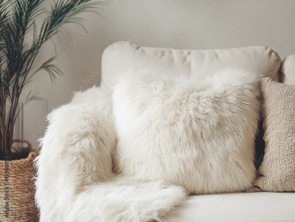 Modern Home Decor - Soft Fur Throw Pillow Modern Home Decor - Soft Fur Throw Pillow