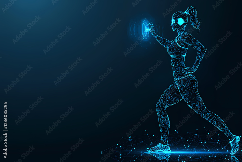 Vector illustration of a fitness trainer monitoring workout progress Vector illustration of a fitness trainer monitoring workout progress