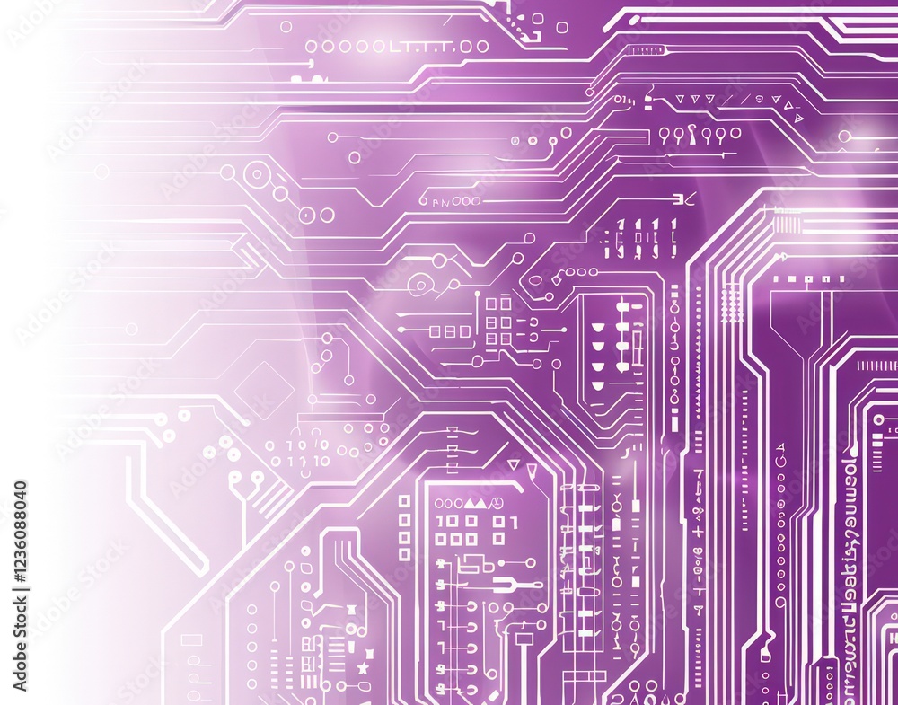 Abstract Circuit Board Design: Purple Technology Background Abstract Circuit Board Design: Purple Technology Background