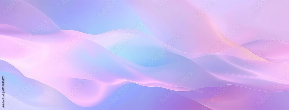 Obraz premium Serene Abstract Wavy Background in Pastel Colors