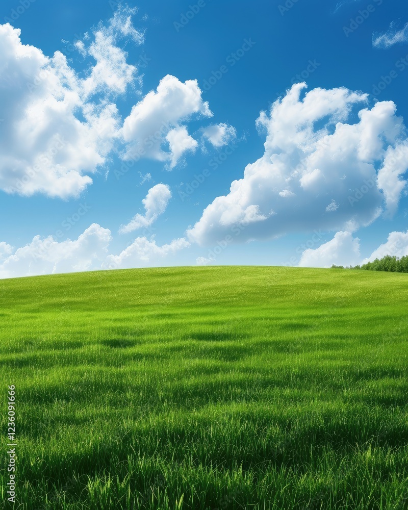 Lush Green Landscape with Beautiful Sky Lush Green Landscape with Beautiful Sky