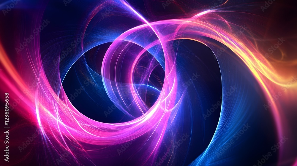 Abstract Swirling Neon Light Patterns Design Abstract Swirling Neon Light Patterns Design