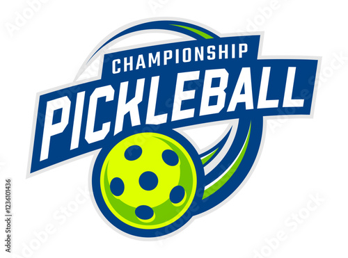 PICKLEBALL SPORTS LOGO DESIGN TEMPLATE