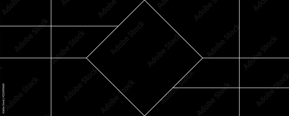 Old elegant album for 13 pictures. Vector collage template on black background. Futuristic layout for gallery photo. Image frame for mood board. Memory wall.