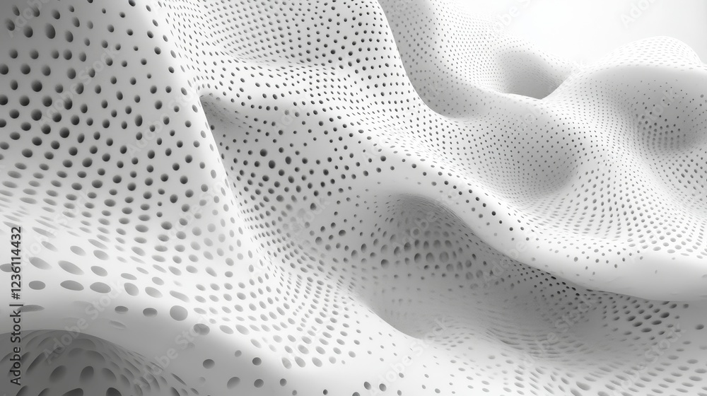 Abstract white bubbles, minimalist design, 3d render, Generative AI Abstract white bubbles, minimalist design, 3d render, Generative AI