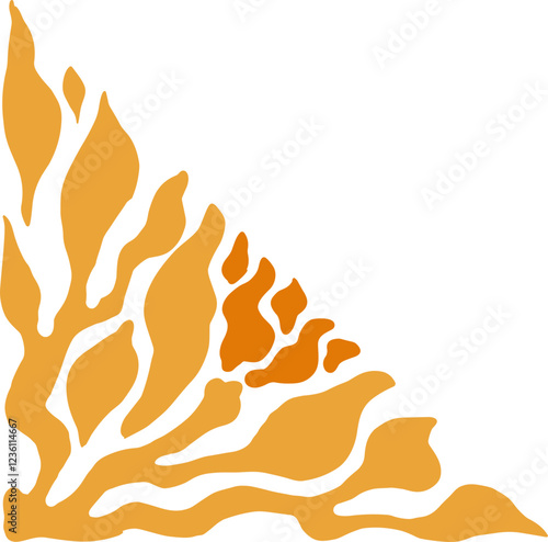 abstract floral design in warm tones