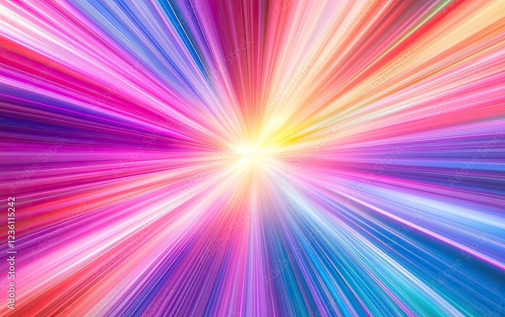 Vibrant Radiating Spectrum: Abstract Burst of Color Vibrant Radiating Spectrum: Abstract Burst of Color