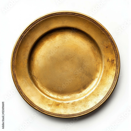 Gold Plate Isolated
