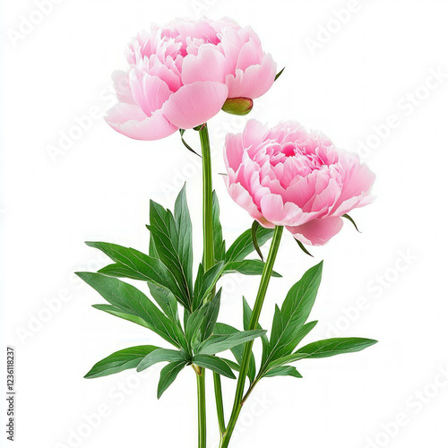 Pink Peony Isolated