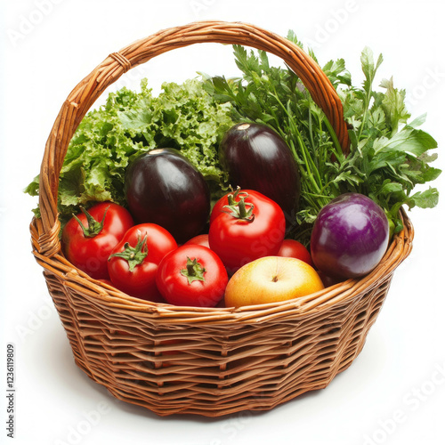 Vegetable Basket Isolated