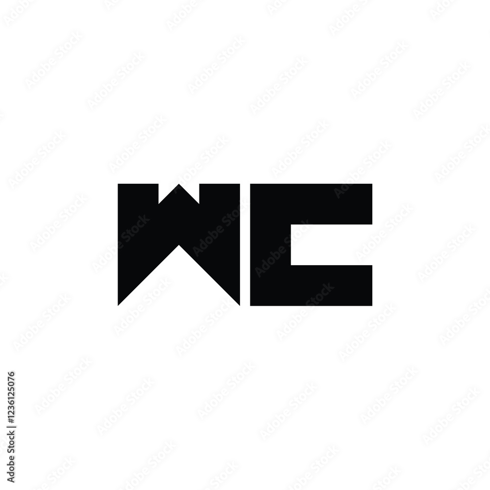 WC monogram logo design letter text name symbol monochrome logotype alphabet character simple logo WC monogram logo design letter text name symbol monochrome logotype alphabet character simple logo