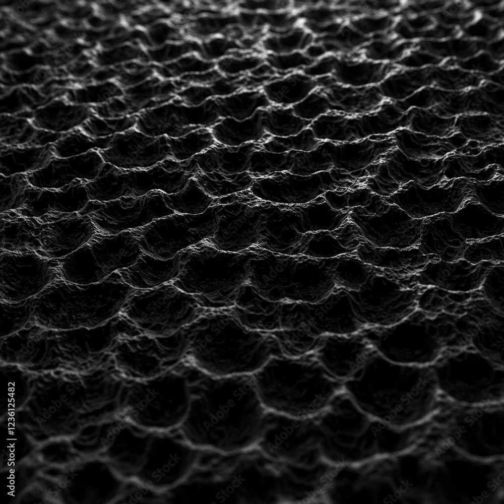 Obraz premium Dark Textured Surface: Monochromatic Undulating Pattern