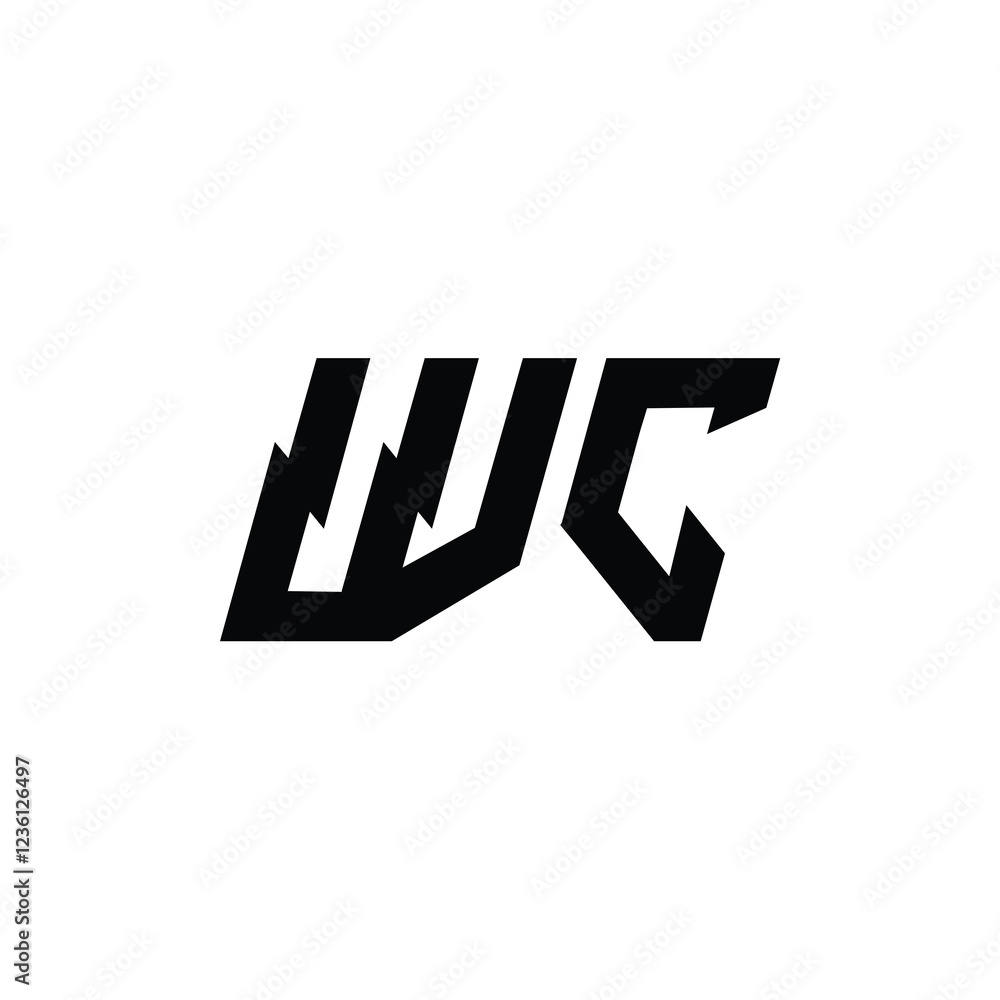 WC monogram logo design letter text name symbol monochrome logotype alphabet character simple logo WC monogram logo design letter text name symbol monochrome logotype alphabet character simple logo
