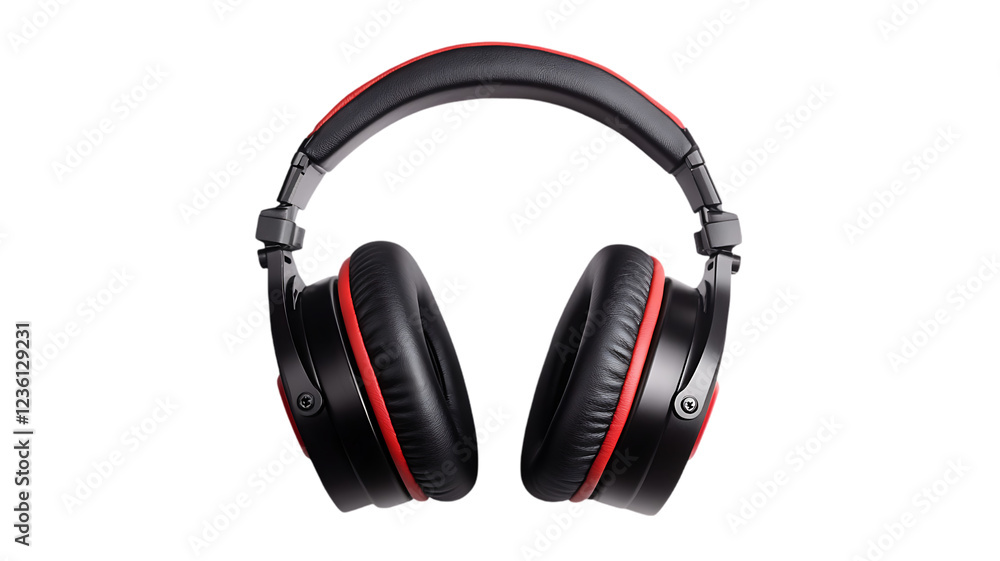 High-quality studio headphones, presented against on a transparent background High-quality studio headphones, presented against on a transparent background