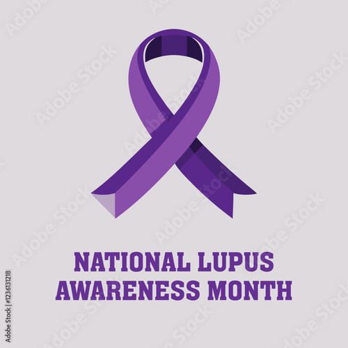 Lupus Awareness Month is observed each year in May. Gradient epilepsy day illustration with ribbon portrait, logo, element. Vector illustration