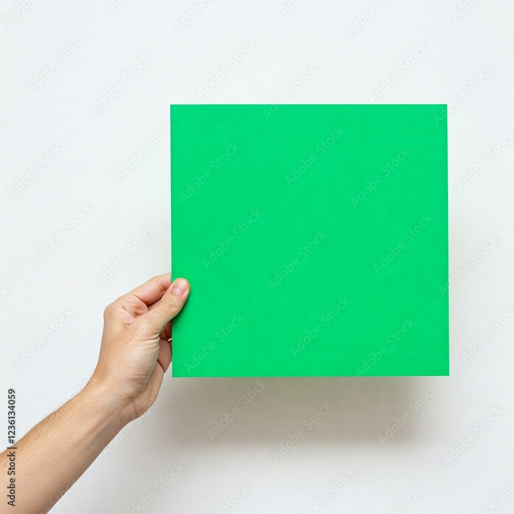 Obraz premium hand holding blank paper