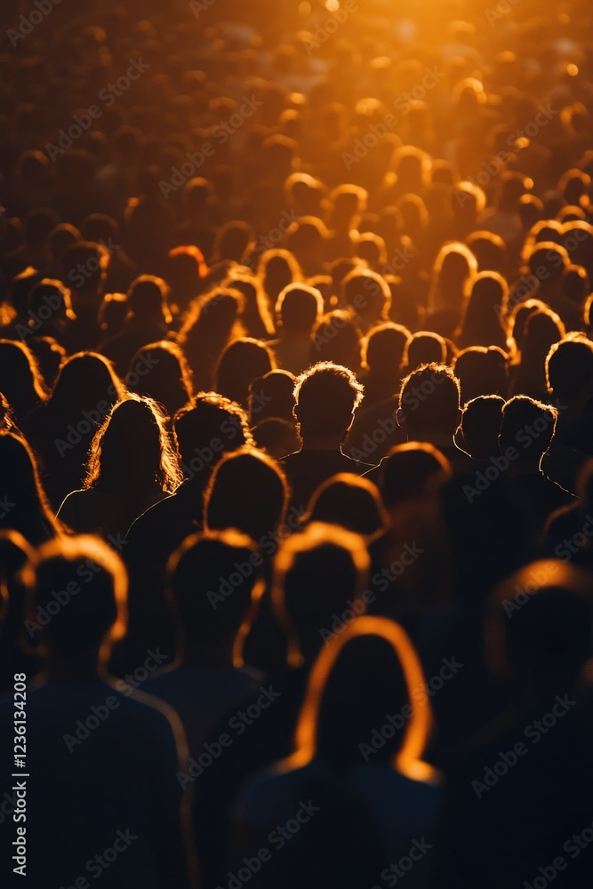 Obraz premium Crowd at Sunrise