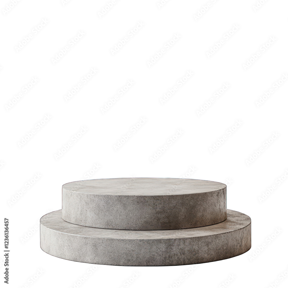 Round Concrete podium isolated on transparent background Round Concrete podium isolated on transparent background