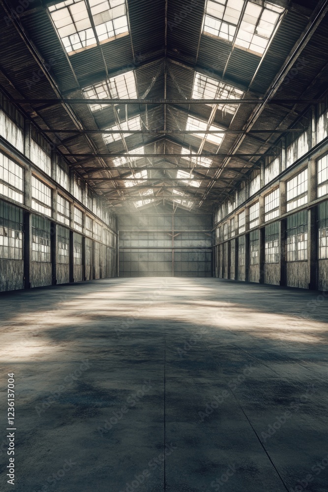 Empty Warehouse with Windows Empty Warehouse with Windows