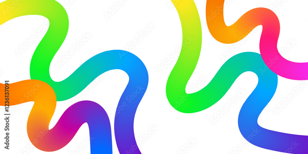 Rainbow Curves Abstract Colorful Swirls, Vibrant Design, Gradient Lines Rainbow Curves Abstract Colorful Swirls, Vibrant Design, Gradient Lines