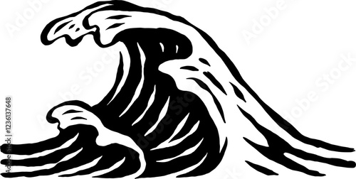 drawing wave illustration