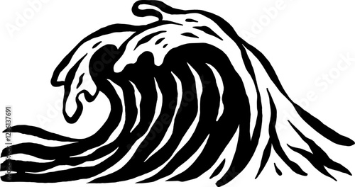 drawing wave illustration