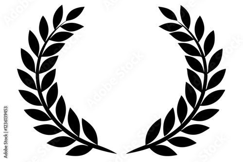  circular foliate laurels branches vector illustration